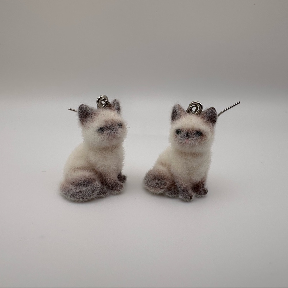 Fuzzy Furry Cat Earrings